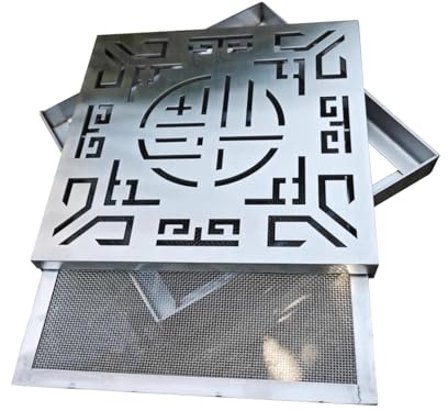 Rejilla Desague Jardin Decorativa, Rejilla Desague Terraza con Malla Filtrante Antiobstrucción, Tapa Arqueta, Ideal para Jardín, Patio y Jardín(20cm/8in)
