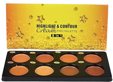 Palette Di Correttore,8 Trucco Viso A Lunga Durata E Anti-Sbavatura,Palette Per Contorno E Correzione Colore Con Correttore Colorato Crema - Per Donne Ragazze Adulti Amici E Fidanzata