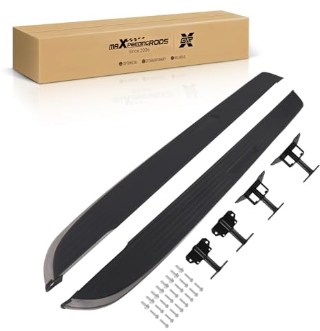 maxpeedingrods 2pcs Side Steps Aluminium for Range Rover Velar 2017 | Aggressive Look Lightweight Extruded Aluminum Non-Slip Surface Easy Entry Corrosion Resistant Direct Bolt-On Installation