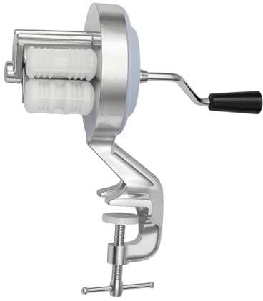 Steeviuzj Cavatelli Maker Macchina Macchina per Pasta Manuale Macchina per Pasta Macchina con Manovella e Morsetto Da Tavolo, Cucina Mano Gnocchi Spremiasta Per Ristoranti Casalinghi (Argento)