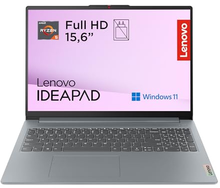 Lenovo IdeaPad Slim 3 Gen 8 - Ordenador Portátil 15.6 FHD (AMD Ryzen 5 40, Radeon 610M Graphics, 16 GB RAM, 512 GB SSD, USB-C, Wi-Fi 6, Windows 11 Home) Teclado QWERTY Español, Gris Ártico