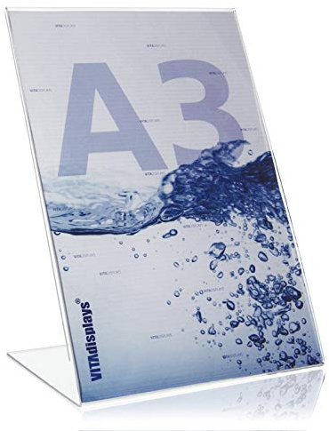 DIN A3 reklamstativ/L-stativ/L-stativ i stående format/bordsstativ från original PLEXIGLAS®