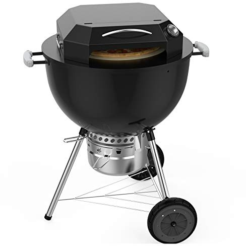 onlyfire Grill Top Pizza Oven Kit for Weber and Most 22 Inch Charcoal Kettle Grill - Pizza Grilling Tool Sets Including Pizza Chamber and Pizza Stone