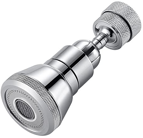Universal Wasserhahn Strahlregler, Bad Wasserhahn Aufsatz, Schwenkbar Wasserhahn Luftsprudler, 720° Drehbar, mit 4 Schicht Filter, Spritzer Verhindern, für Wasserhähne und Badarmaturen(23 mm Gewinde)