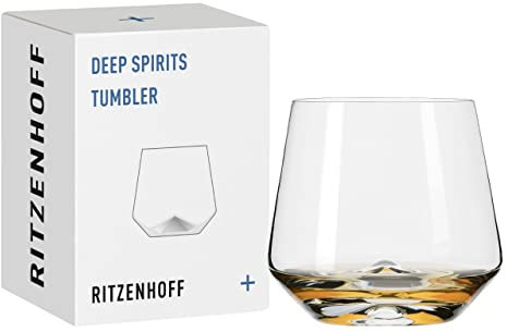 RITZENHOFF 3841002 Bicchiere in vetro 400 ml - Serie Deep Spirits No. 2 Diamond - Rilievo in cristallo - Made in Germany