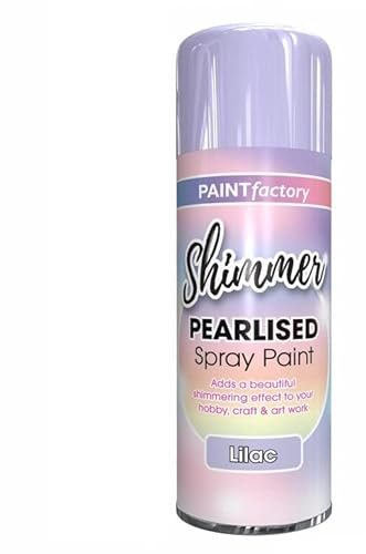 SuperGift.com 400ml All Purpose Aerosol Lilac Pearlised Spray Paint Quick Drying Spray, Fast Dry and Excellent Coverage for Metal, Wood, Plastic and More by Diva Gift