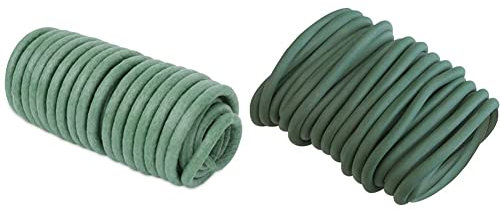 Windhager Baumanbinder mit Schaumummantelung Bindedraht geschäumt, Grün, 10 m / 8 mm, 06179 & Gartendraht mit Gummimantel, Draht gummiert, Pflanzendraht, Wickeldraht, Blumendraht, 5m, grün, 07029