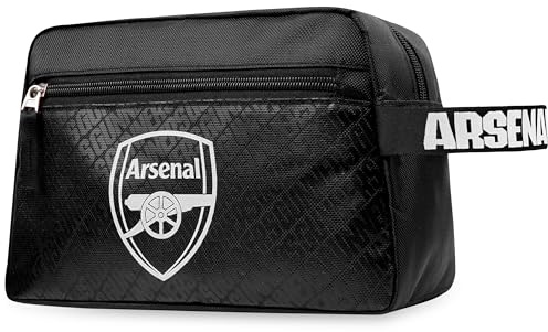 Arsenal F.C. Trousse de Toilette Pour Homme Suspendue avec Poche Zippée - Cadeaux Pour Lui, Noir