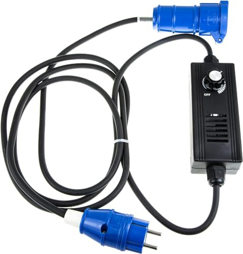 BOLLUMA Regulador de Intensidad 3M de 2000W y Cable de Interruptor de Luz Regulable para Lámpara de Sal con Enchufe, Bombilla de Filamento de Tungsteno con Enchufe Europeo de Doble Car