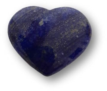 Edelstein Lapislazuli Herz | Blauer Lapislazuli Stein groß | Mineralstein Herz (G-86)