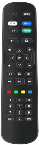 Télécommande de Remplacement adapté pour TCL Roku Smart TV 2022 RC876-21001-000092 32RS520K 43RC630K 65RC630K 32RS530K 40RS520K 40RS530K 50RP630K 55RC630K 55RP620K 55RP630K 65RP620K 65RP630K