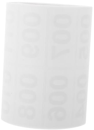 SEWACC Zahlenaufkleber Rolle 40x20mm Selbstklebend Abnehmbar Lageretikett Aufkleber 1000 Stück Für Inventar Und Maschinenkennzeichnung