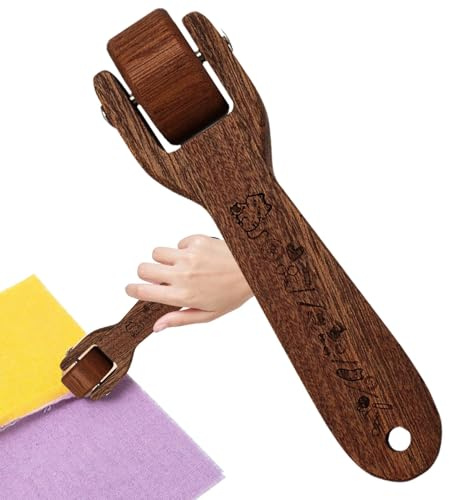 Rouleau à coudre en tissu pour couture, accessoires de matelassage, outil de pressage en bois, roulette de pressage pour tissu, matelassage, impression, papier peint, roue en tissu