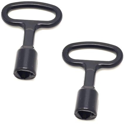 ShiWuYou 2 PCS Metal Triangular Key Meter Box Key Triangle Socket Spanner Key, Gas Meter Box Key, Triangular Spanner Key for Gas Water Electric Meter Box Cabinet Elevator Door, Black
