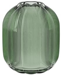 Villeroy & Boch – Fleur Vert Vase 19 cm Grün, Spülmaschinenfest, Tischvase, Mundgeblasen und Handgefertigt, Dekorative Glasvase, Mittlere Glasvase in Grün, Florales Design, Deko Wohnung, Glas