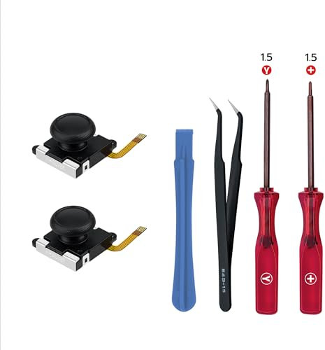 Wigearss Hall Effekt Stick 3D Sensor Analog Joystick Ersatz und Reparatur Werkzeuge Kit für Nintendo Switch/Switch OLED/Switch Lite Joy-con Controller, No Drift