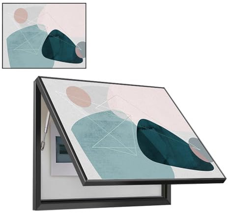 NZVZGKTNTW Indoor Electric Meter Box Cover Electrical Panel Hide Paintings,Distribution Box Decorative Cover Wall Hanging Painting,with Hydraulic Rod Supports,Free Punching(C,60x50cm/23.6x19.7inch)