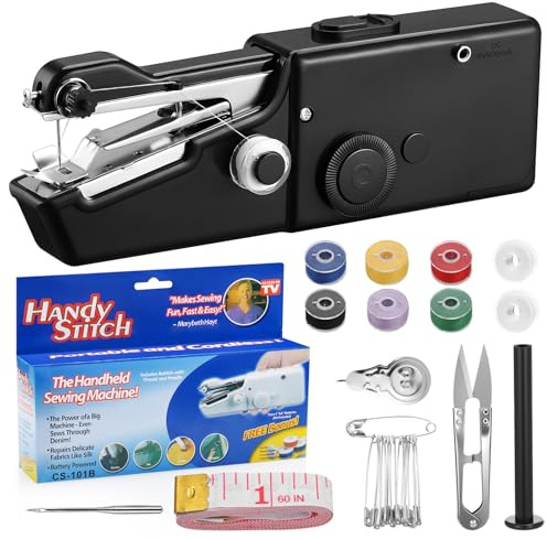 MICHIHOMIE Machine à Coudre Portable, Mini Machine à Coudre Équipée d'une Aiguille et d'un Fil, Adaptée aux Débutants et aux Enfants, Parfaite pour la Couture Rapide et l'Artisanat de Couture