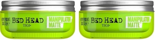 Bed Head by TIGI Manipulator Matte Hair Wax Paste Multipack – 2-Pack Strong Hold Styling for Short to Medium Hair, Matte Finish, Texture and Definition, Tropical Scent