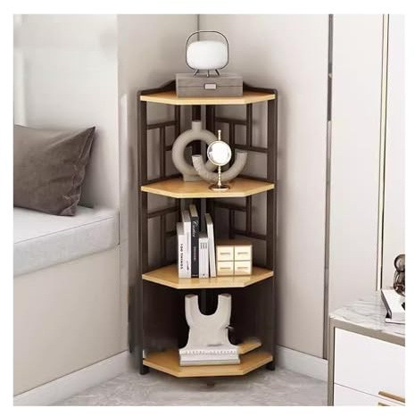 GODFSAHG Eckschrank Modern Wohnzimmer Boden bis Decke Regal Minimalistischer Aufbewahrungsschrank Dreieckiges Bücherregal Schlafzimmer Eckschrank