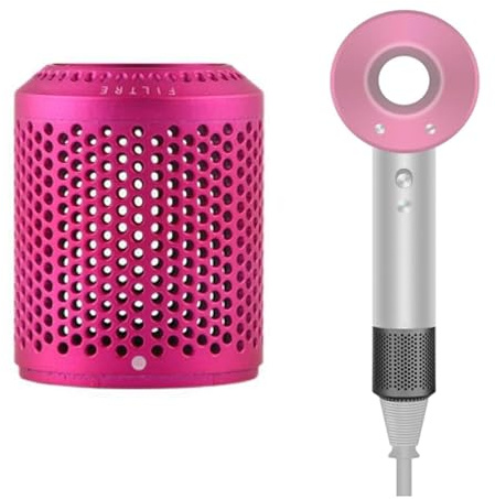 MYAYD Outer Filter Cover for Dyson Supersonic HD01 HD03 HD07 HD08 HD15 Hair Dryer Attachment, Detachable Hair Dryer Outer Strainer Filter Cage Replacement Parts (Pink)