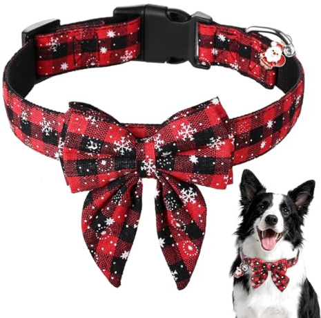 Weihnachtshalsband für Katzen und Hunde,Weihnachten Hundehalsband Einstellbar,Hunde Geschenke Weihnachten,Trainingshalsband(XL)