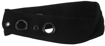Anneome Elastisches Punk Eyelet Haarband mit Hohlem Design Retro Stretch Stirnband für Damen Bequeme Passung Robustes für Musikfestivals Sport und Alltagsstil