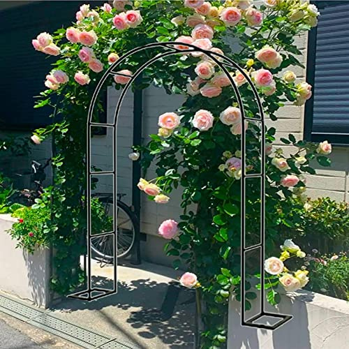 Robust trädgårdsbåge i metall för klätterväxter, rostfri pera, stora rosbågar, stödnät för blommor, utomhusberså, dekorativ trädgårdsgrind