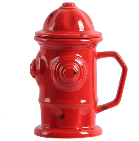 ZONSUSE Personlig kaffekopp för brandsläckare, porslin, cappuccinokoppar, 3D-tekopp, roliga presenter för män, kvinnor, älskare, vänner, barn, födelsedagar, helgdagar (CC)