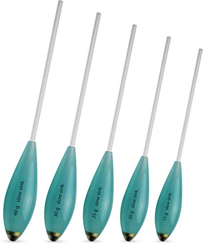 Storfisk fishing & more Sbirolino Forellenpose Bombarde Sbirulino Spirolino Clear Posen Set 5 Stück, Dreifarbig:Langsam Sinkend 15-40g