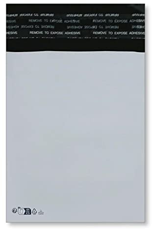 500 Enveloppes plastique A6 C6 pochette d'expédition en plastique blanche opaque A6 120 x 170 mm 50 micron sac livraison opaque 12 x 17 cm Enveloppe envoi fine légère solide inviolable et imperméable