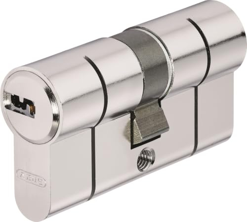 ABUS D6PSN 30/40 BKN - Europäisches Pin-Tumbler-Schloss mit Keypad, Nickel, 5 Schlüssel