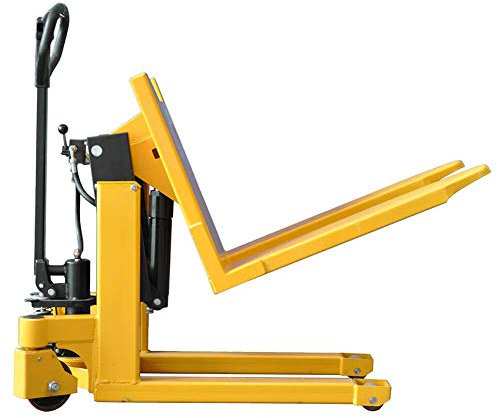 Behälterneigegerät Neigehubwagen - 1.000 kg, 800 mm Gabellänge, bis 90° Neigung