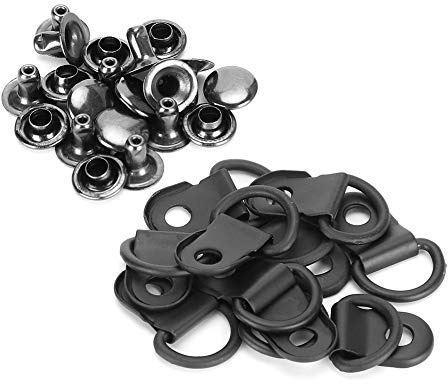 100 set skosnören krok D ring ögla spänne mässing svart monteringsclips matt svart verktyg för lägervandring klättring reparation läderskor tillbehör