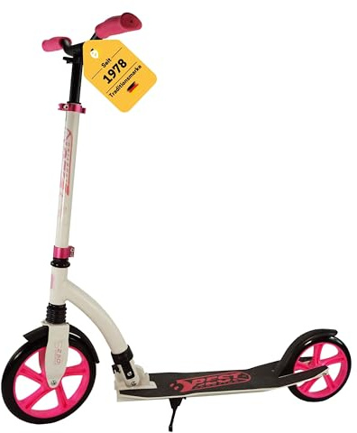 Best Sporting Scooter Erwachsene und Kinder I klappbarer Roller mit Ständer I City-Roller für Erwachsene I Tretroller mit Rollengröße 250 mm I stilvoller Alu-Scooter Erwachsene
