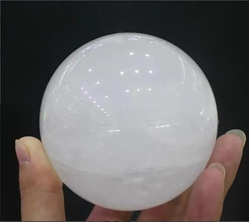 VEKETE Pietra Preziosa Energetica Quarzo Di Roccia Trasparente Naturale Sfera Di Cristallo Meditazione Reiki Palla Magica Per La Decorazione Domestica, 9cm