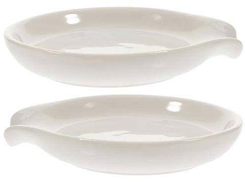 Ciieeo 2piezas Reposa Cucharas De Cerámica Soporte Para Utensilios De Cocina Descanso De Cuchara Resistente Y Elegante Para Hogar Y Restaurantes