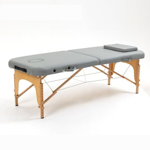CAFIEDR Klappbare professionelle leichte Massageliege aus Holz, Beauty-SPA-Tisch, Massagetisch, höhenverstellbar (A)