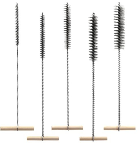 GOIYZTTR 5 Stück Bohrlochbürste Set 8mm/12mm/16mm/20mm/25mm Edelstahl Lochbürsten Anwendbar auf Schlagbohrmaschinen,Kann Effiziente Bohrlochreinigung