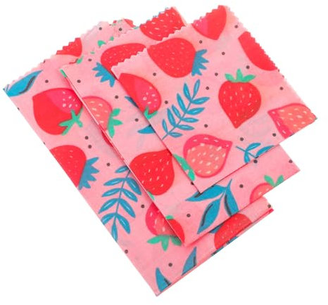 PAMINGONO 3pcs Beeswax Cling Wrap Shrinkable Food Covers for Bees Wax Food Wrappers Oil Cake Wrapping