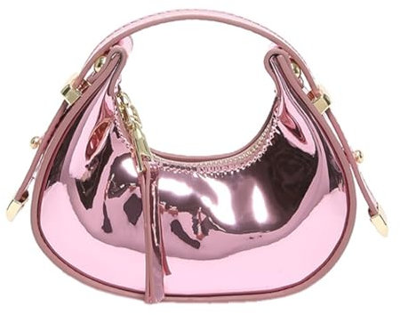 Damentasche Auffällige Geldbörse Abendtasche PU-Leder Knödel Tasche Abendtasche Abendtasche Abendtasche für Hochzeit, rose