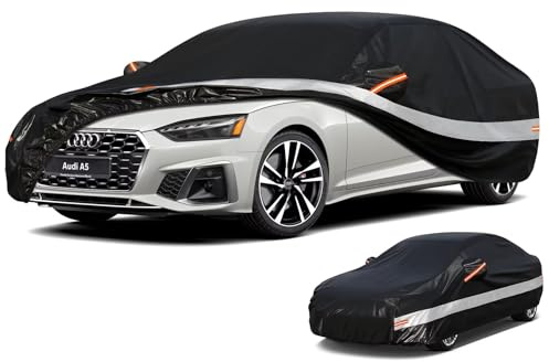Holthly Bache Voiture Exterieur pour Audi A5 S5 RS5 Sportback Cabrio Coupe Limousine(2009-2025) Housse Voiture à 10 Couche,Bache Voiture 100% Imperméable,Bâche Protection,Souple et Respirante