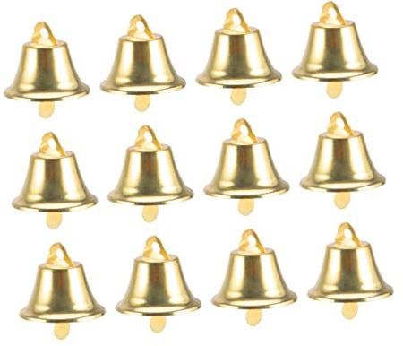 Garneck 120 Stück Mini Weihnachtsglocken 20mm – Metall Glöckchen Anhänger Zum Basteln - Ideal Für DIY Weihnachtskränze - Festliche Dekoration Und Gold Farbe