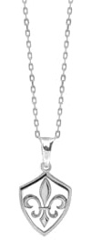TALISMAN JEWELLERY Pendentif en argent sterling 925 - Fleur de lys (14 mm x 21 mm)