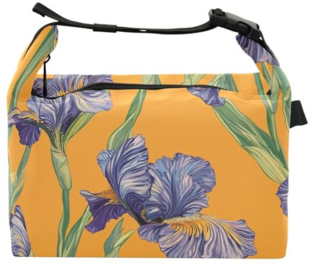 Aesthetic Iris Orange - Lonchera ecológica para mujer, para trabajadores de jardinería
