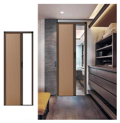 HAIXHX FalttüR Wabenfalttür 80 Zoll Hoch, Versenkbare Trennwandtür Mit Schloss Und Magnetstreifen, Schiebewände Für Garderobe Waschküche Schlafzimmer Kleiderschrank Schrank(22x80in(55.9x203.2cm))