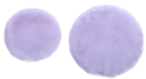 Healeved 2 Stück Kleine Runde Doppelseitige Puderquasten Aus Weicher Mikrofaser Für Damen Make up Schwämme Für Losen Puder Tragbar Für Reisen Und Täglichen Gebrauch