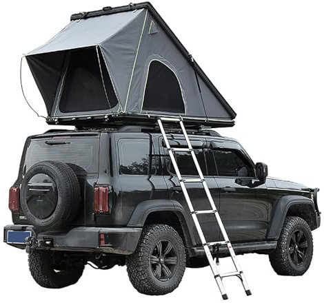Generic Dachzelt, Dach-Hartschale, wasserdicht, winddicht, UV-beständig, Verdunkelung, Privatsphäre, 4-Jahreszeiten-Zelt für Pickup-Truck, Jeep, SUV