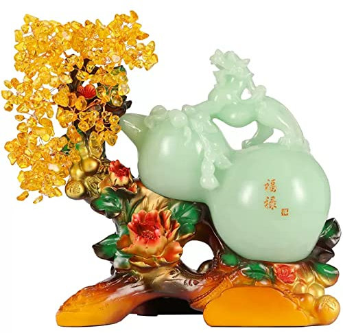Kristallbaum Citrin Feng Shui Ornamente Kürbisluck Lucky Tree Housewarming Geschenkmeditation und Heilung Edelstein Geldbaum Edelsteinbaum (klein)