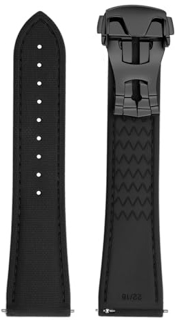 ULLCHRO Uhrarmband 20mm 22mm FKM, Uhrenarmband Herren aus Kautschuk, Wasserdichtes Gummi Armband für Sport, Uhrenarmband